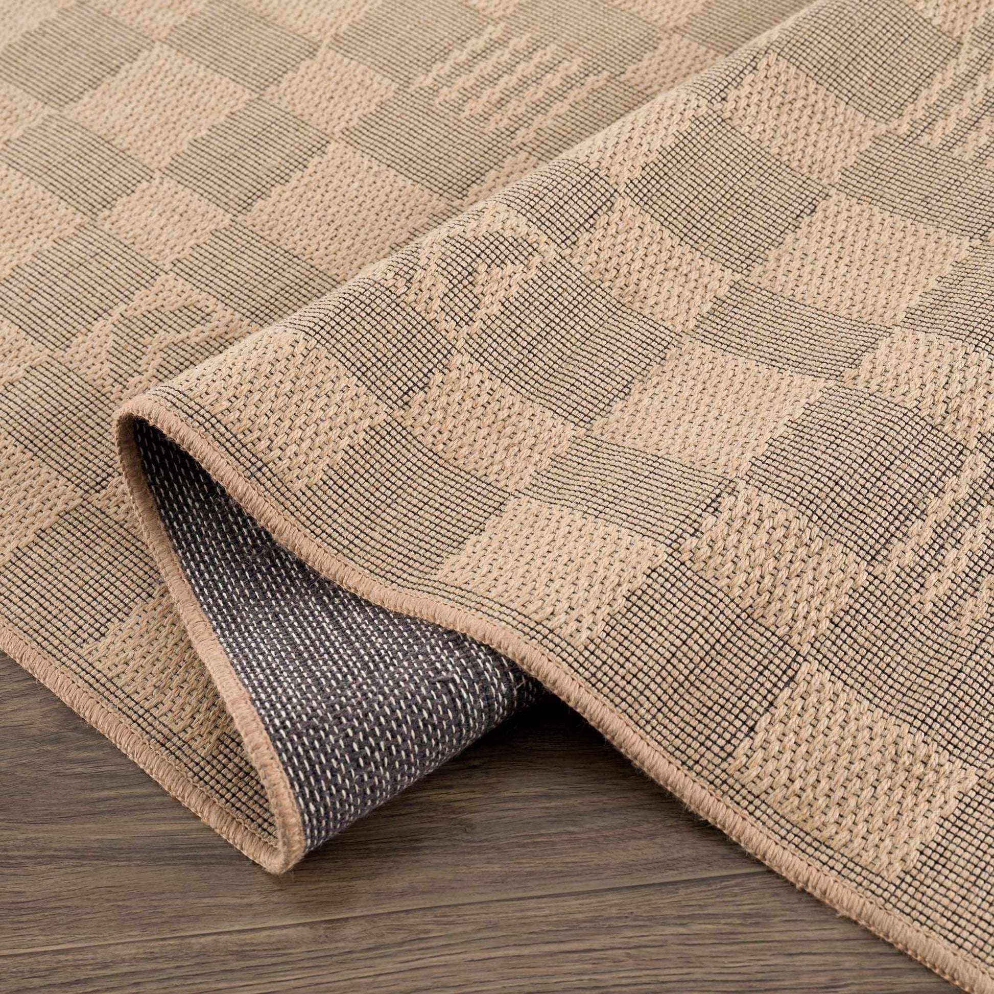 Nairi Checkered Washable Jute Rug - - Rugs