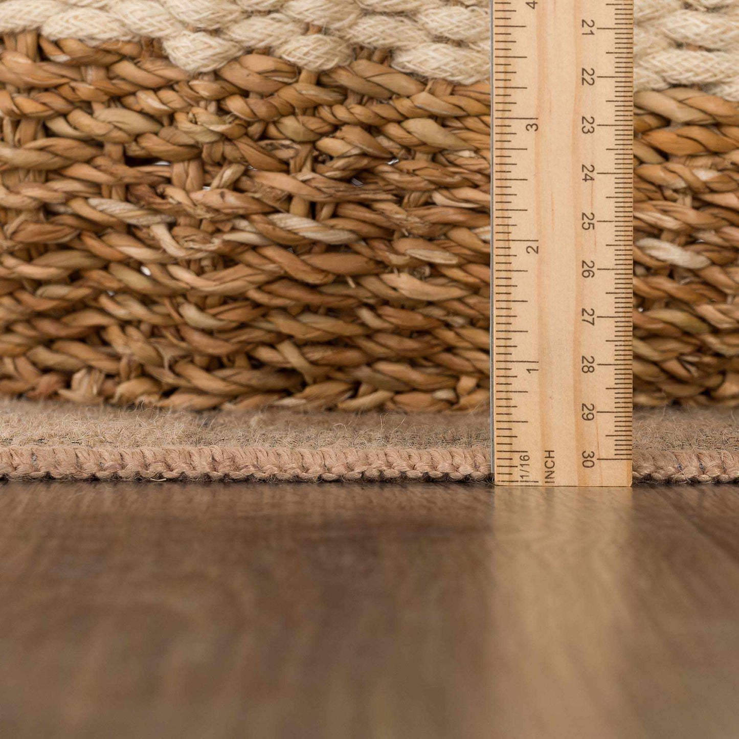 Nairi Checkered Washable Jute Rug - - Rugs