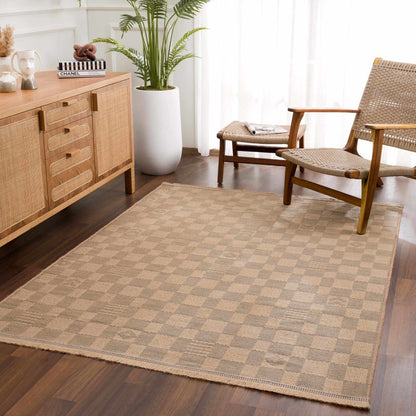 Nairi Checkered Washable Jute Rug - - Rugs