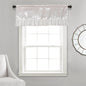 Tache Satin Ruffle Sweet Victorian Window Curtain Tailored Valance 18x52" White (MZ002) - - Valance