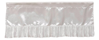 Tache Satin Ruffle Sweet Victorian Window Curtain Tailored Valance 18x52" White (MZ002) - - Valance