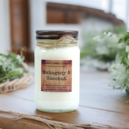 Mahogany & Coconut Candle - - Candles & Melts