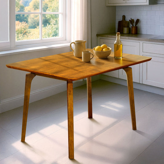 Acacia Verve 48" Solid Wood Dining Table - Ideal Kitchen Table for 4 - Caramel - Table