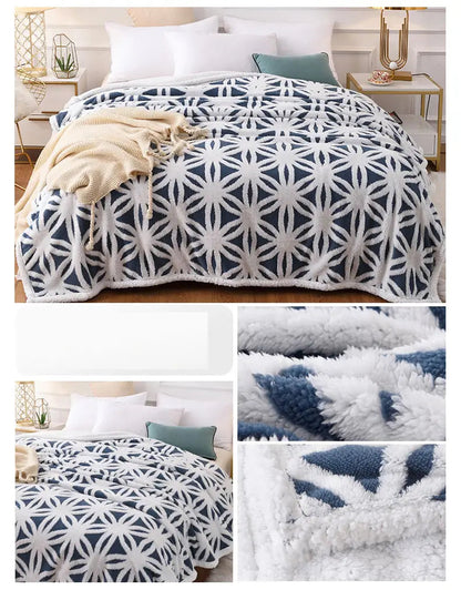 Sherpa and Milk Velvet Blanket - Kia Day Design