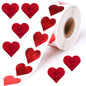 1000 Pcs 1" Holographic Red Heart Stickers Roll Glitter Tiny Hearts Sticker for Kids Use for Valentines Day Love Decorations Award Charts Scrapbooking Crafts Kia Day Design