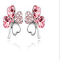 Clover Crystal Stud Earrings with Full Rhinestones