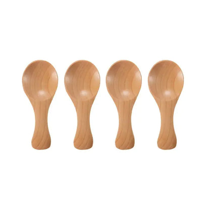 4Pcs Mini Wooden Spoons Light brown