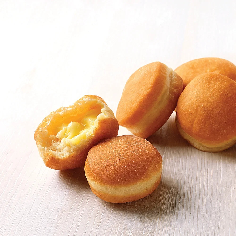 Handcrafted Mini Pastry Cream Filled Bomboloni (Italian Donut Pastries) - 8 Mini Pastry Cream Filled Bomboloni -