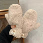 Women's Winter Lambskin Mittens Kia Day Design