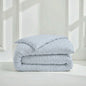 Luxe Australian Sateen Duvet Cover - Blue & White Button Closure - Home - Bed