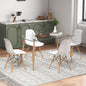 5 Pieces Rectangle Dining Table Set with 51 Inch Glass Tabletop - White -
