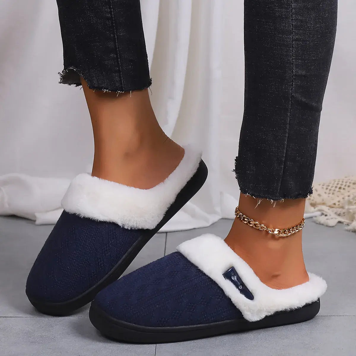 Winter Furry Slippers Indoor Outdoor Fluffy Suede