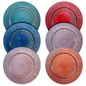 Tonal Ribbed Glass Plate, Set of 6 - - Plate