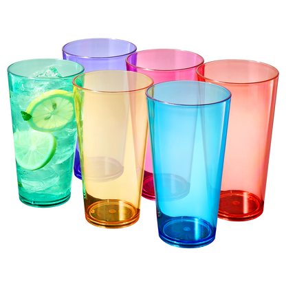 Madrid Acrylic Highball Glassware, Set of 6 - - Highball