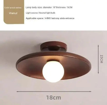 Round Wooden Ceiling Light