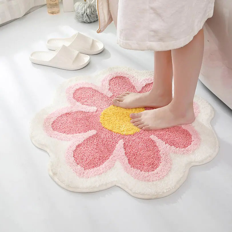 Cute Round Flower Tufting Rug Carpet