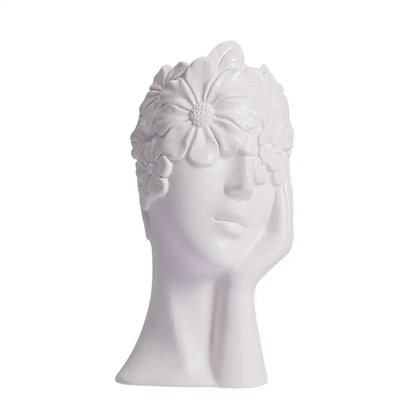 Nordic Simple Matte White Ceramic Body Vase - Kia Day Design