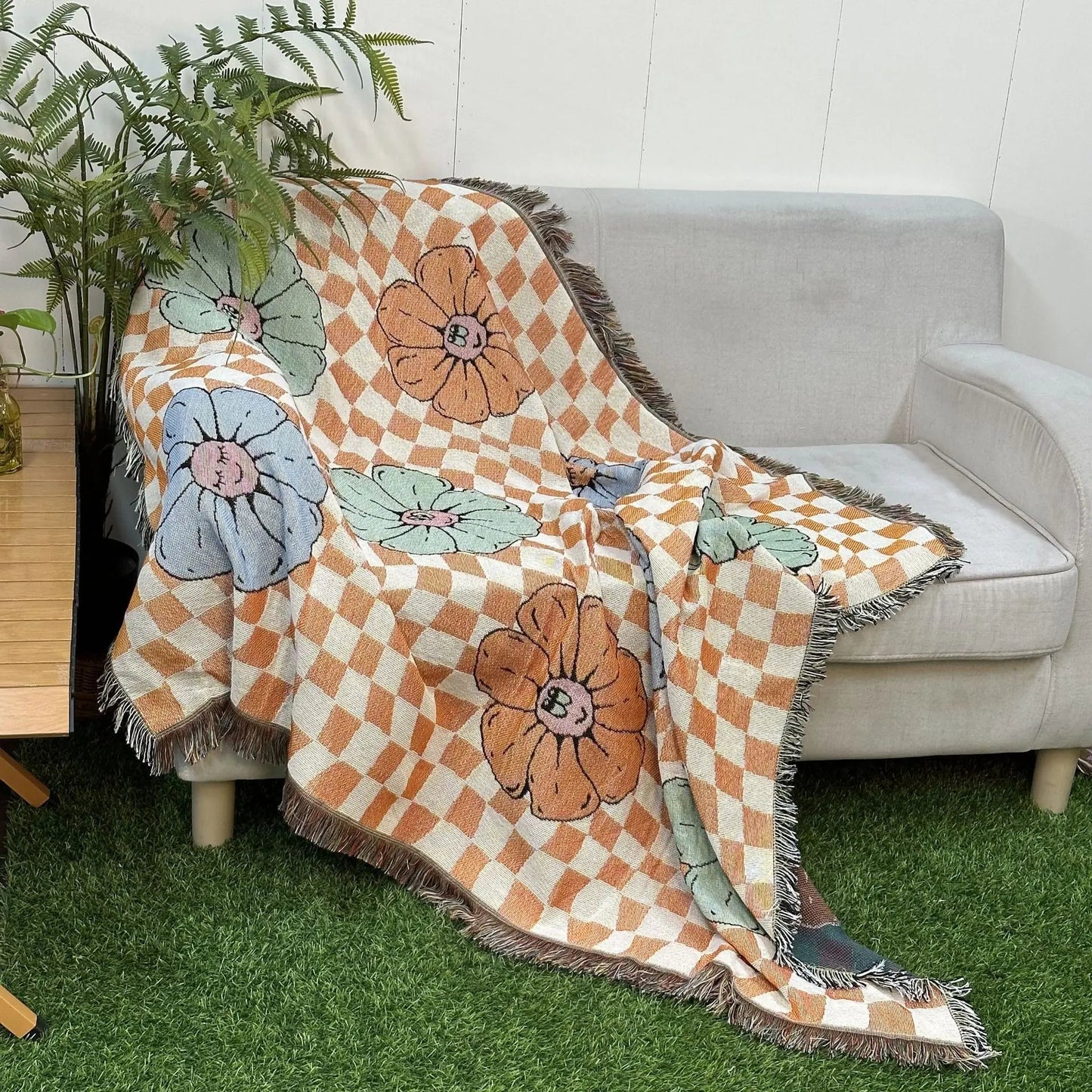 Bohemian Sofa Blanket - Premium Cotton Throw (In Stock) Kia Day Design