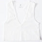 Vintage Seamless Deep V-Neck Crop Top White Large