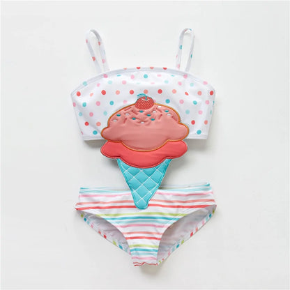 Watermelon Print Toddler Girls Swimsuit YY9046 8T