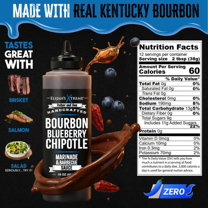 Bourbon Blueberry Chipotle BBQ Sauce & Marinade - - BBQ Sauce