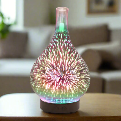 LED Light Humidifier Fireworks-Dark Wood UK