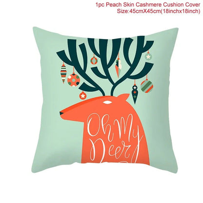 Cartoon Christmas Pillow Cover Kia Day Design
