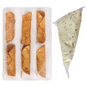 Italian Large Cannoli Recipe DIY Kit - 6 Large Cannoli Shells and 1 Bag of Cannoli Cream -