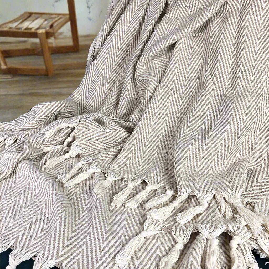 Chunky Chevron Turkish Throw