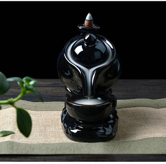 Teapot Ceramic Smoke Backflow Incense