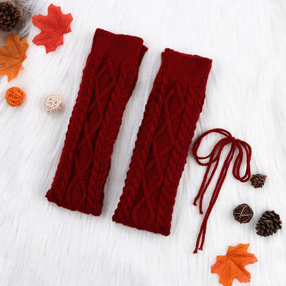 Solid Color Over-the-Knee Chunky Knit Leg Warmers