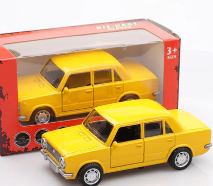 Boxed Alloy Toy Car Model - Classic Lada Car Kia Day Design