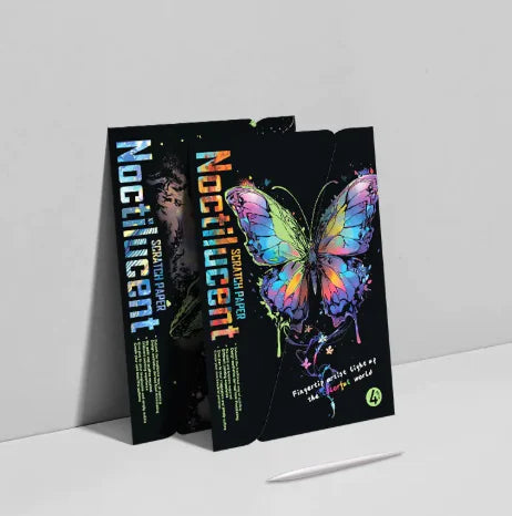 A4 Luminous Scraping Painting Colorful Scratch Paper - - art paper
