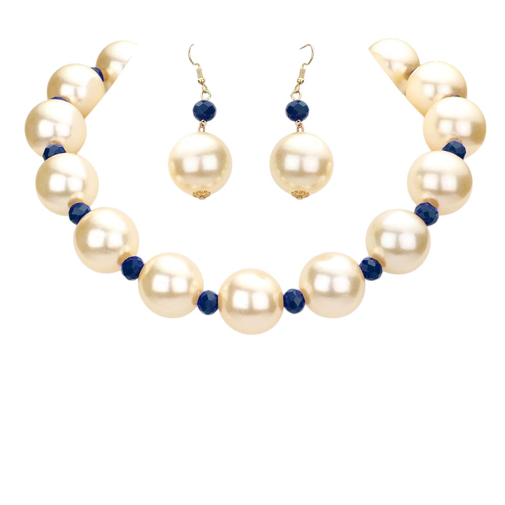 Chunky Pearl Necklace - - Necklaces