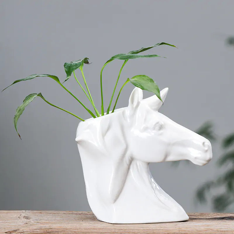 Horse Head Ceramic Flower Pot