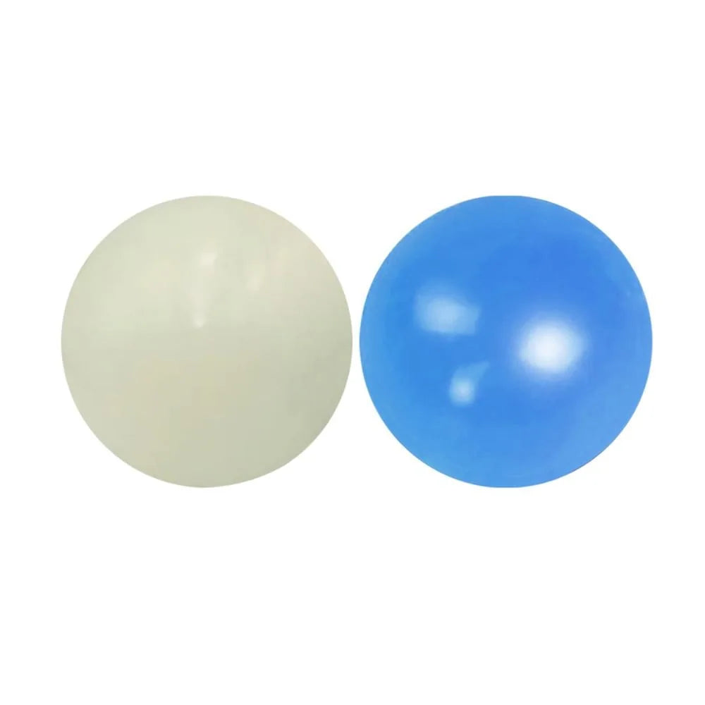 4PCs Luminous Sticky Wall Balls Stress Reliever Squishy Toys