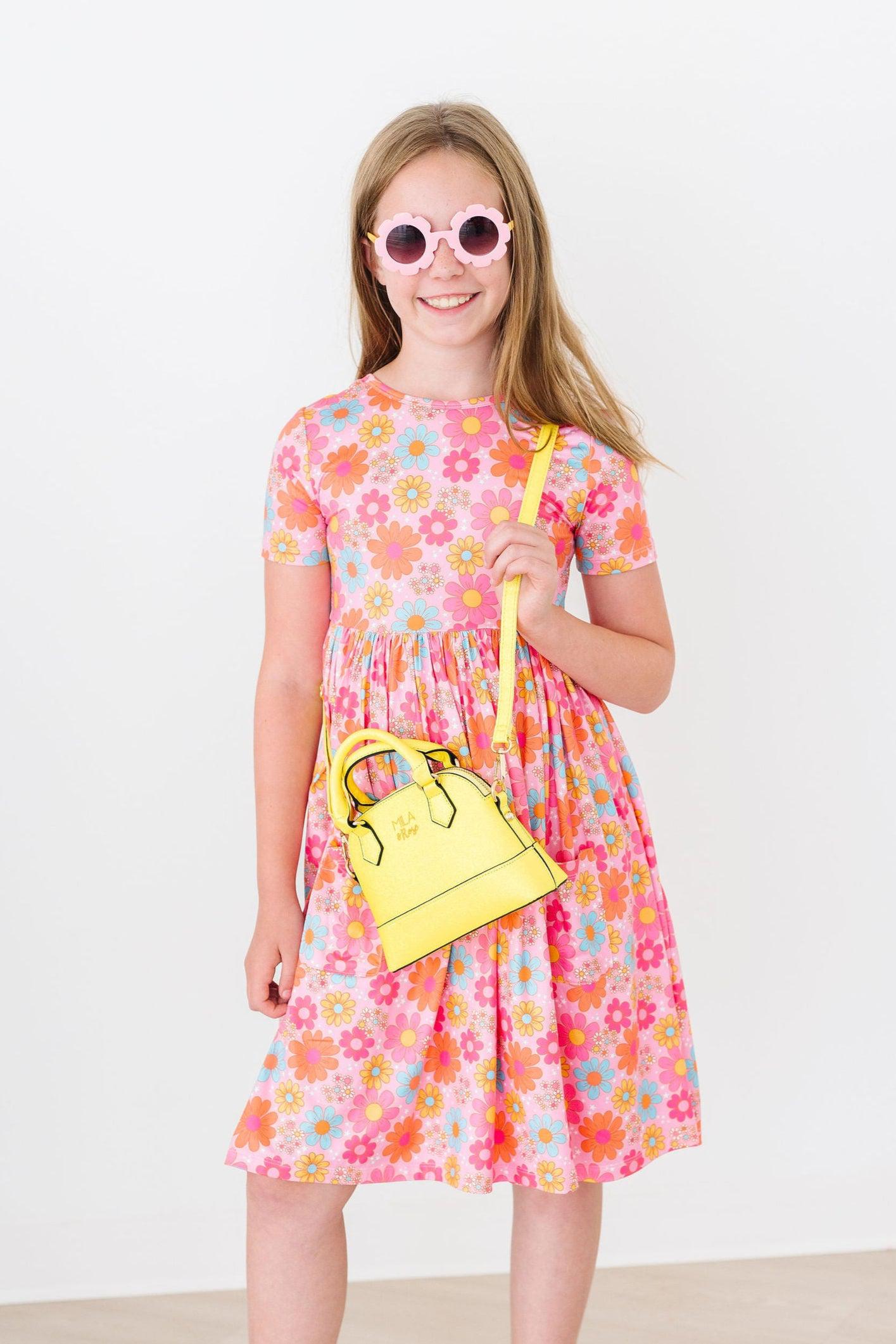 Petal Pop S/S Pocket Twirl Dress - - Twirl Pocket Dress S/S