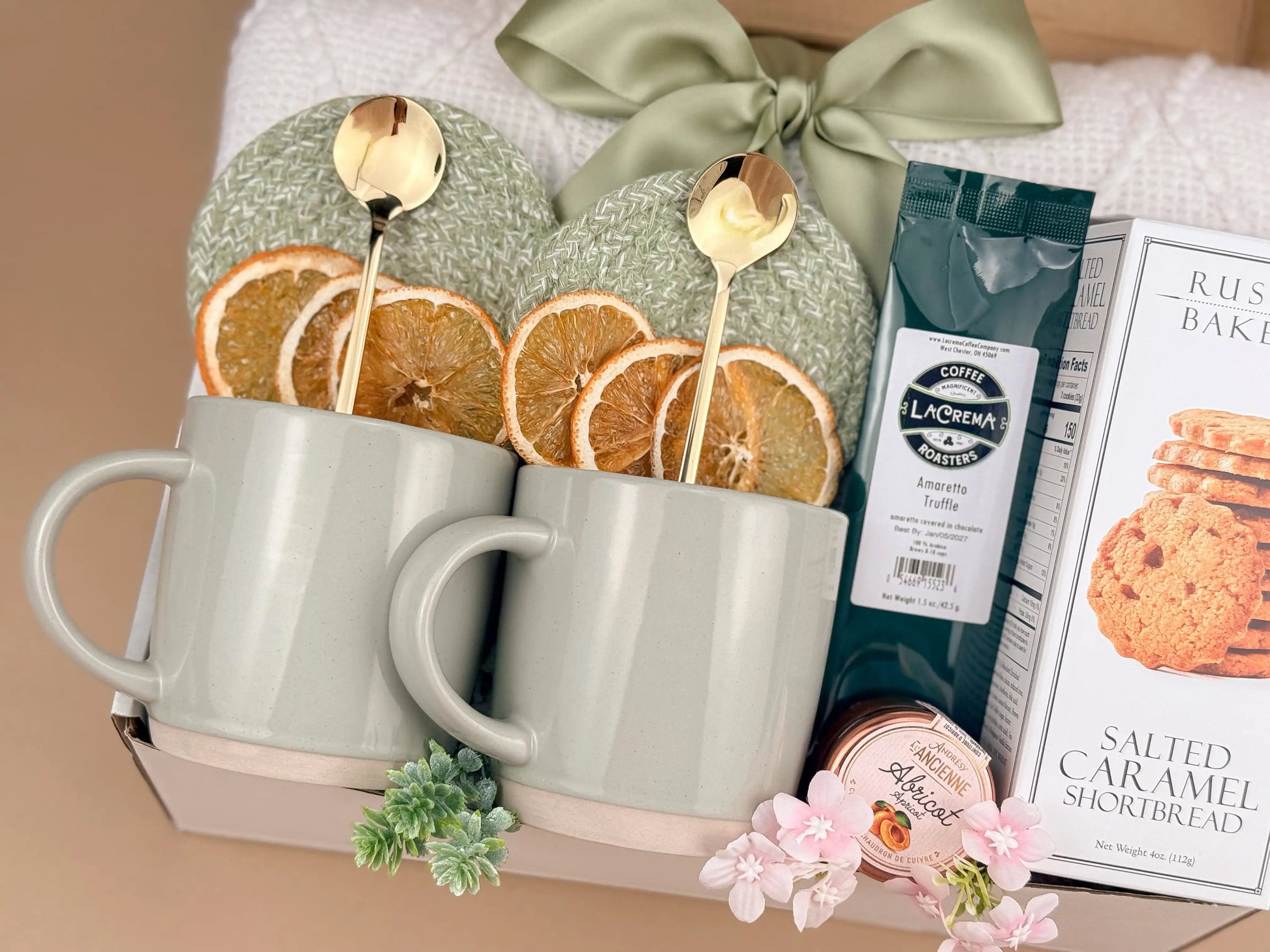Housewarming Gift Basket – Blanket, Coffee & Home Accents - -