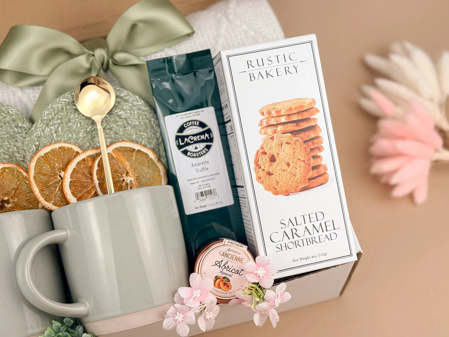 Housewarming Gift Basket – Blanket, Coffee & Home Accents - -