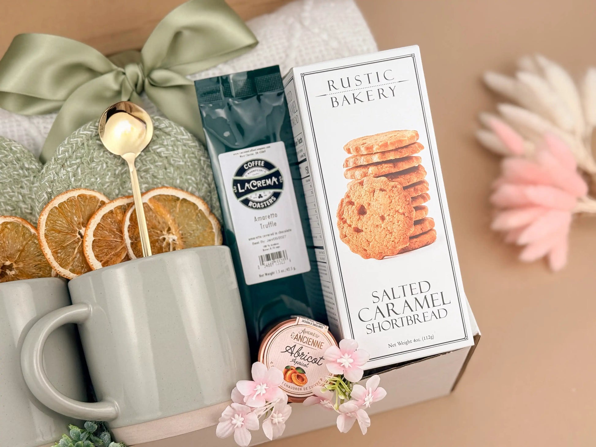 Housewarming Gift Basket – Blanket, Coffee & Home Accents - -