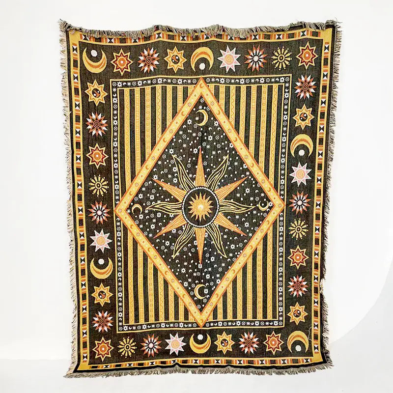 Bohemian Sofa Blanket - Premium Cotton Throw (In Stock) Kia Day Design