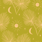 Night Palm Wallpaper, chartreuse and peach- Samantha Santana Creative- {{Product type}}