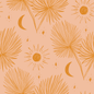 Night Palm Wallpaper, peach and orange- Samantha Santana Creative- {{Product type}}