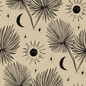 Night Palm Wallpaper, tan and black- Samantha Santana Creative- {{Product type}}