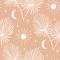 Night Palm Wallpaper, terra cotta and white- Samantha Santana Creative- {{Product type}}