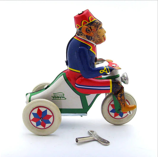 Retro Monkey Toy - Vintage Tin Toy for Year of the Monkey Kia Day Design
