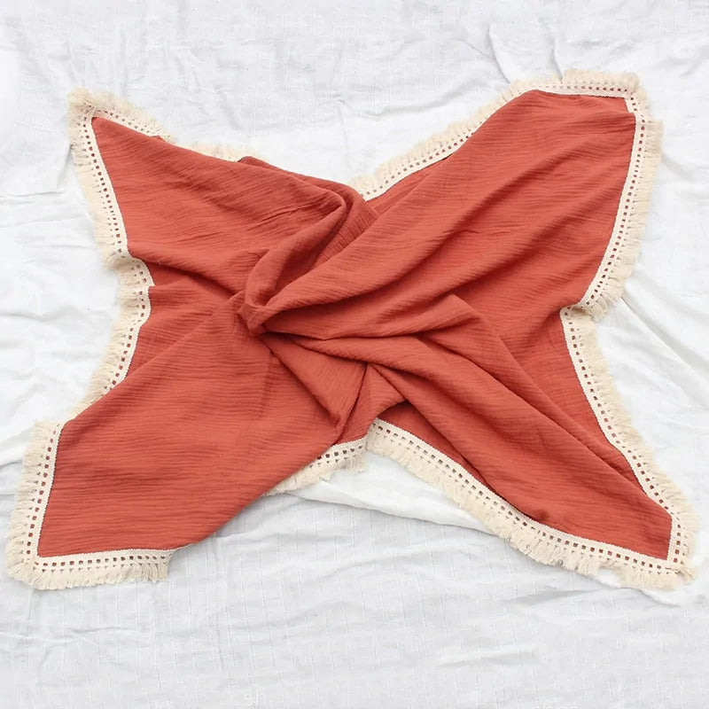 Organic Cotton Baby Tassel Blankets - Kia Day Design