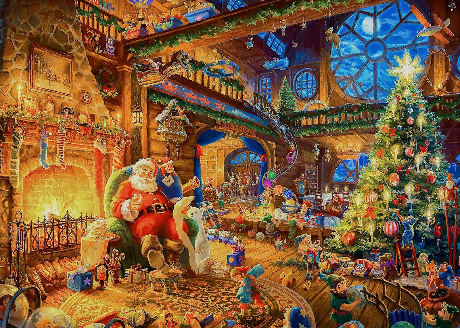 1000 Piece Santa Claus Christmas Cabin Puzzle - Christmas Cabin - puzzle