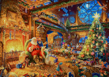 1000 Piece Santa Claus Christmas Cabin Puzzle - Christmas Cabin - puzzle