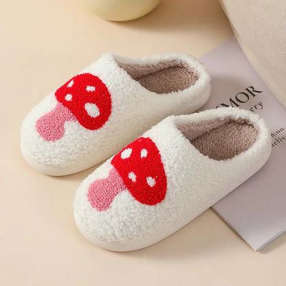 Warm Winter House Slippers Mushroom1 36 to 37 23cm